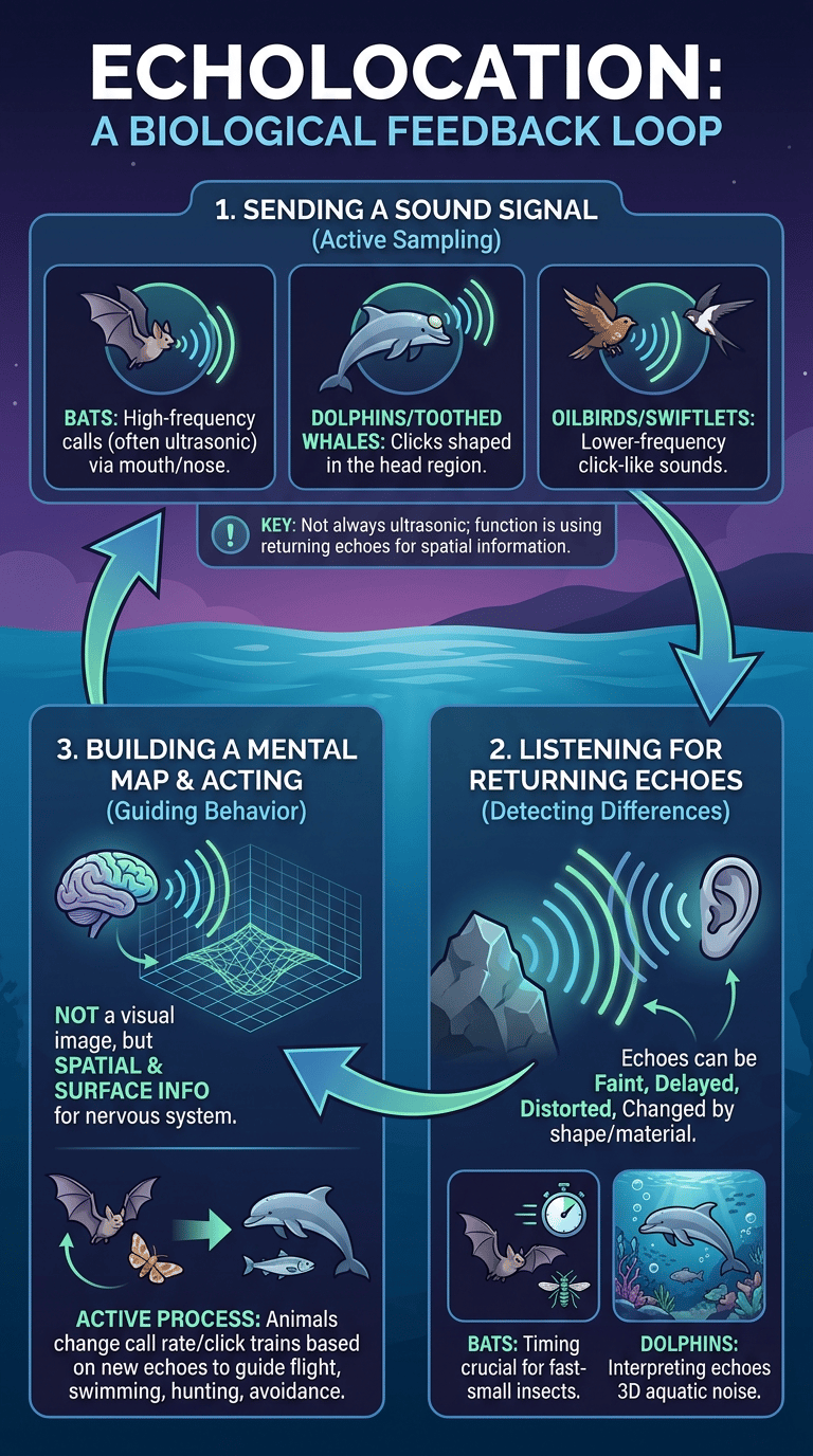 Animals That Use Echolocation infographic section 1