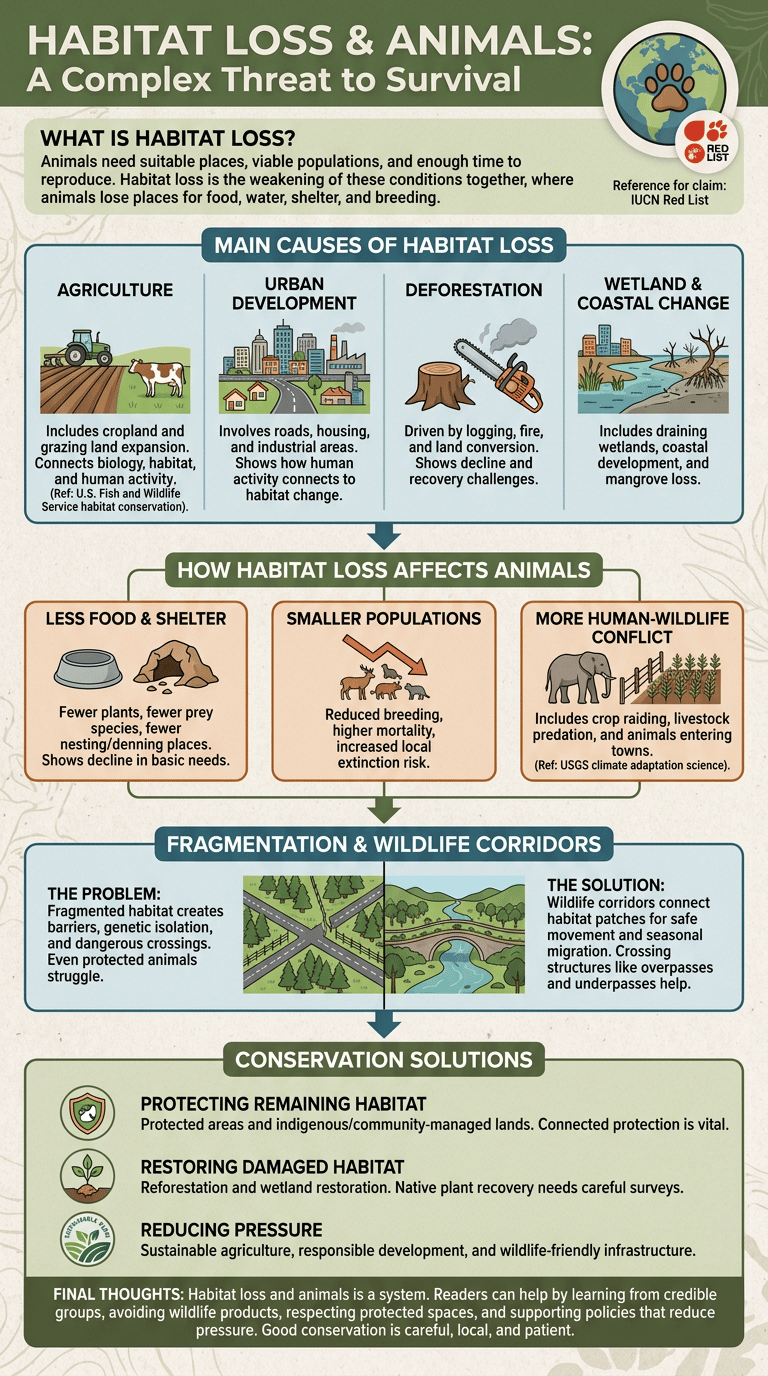 Habitat Loss and Animals infographic