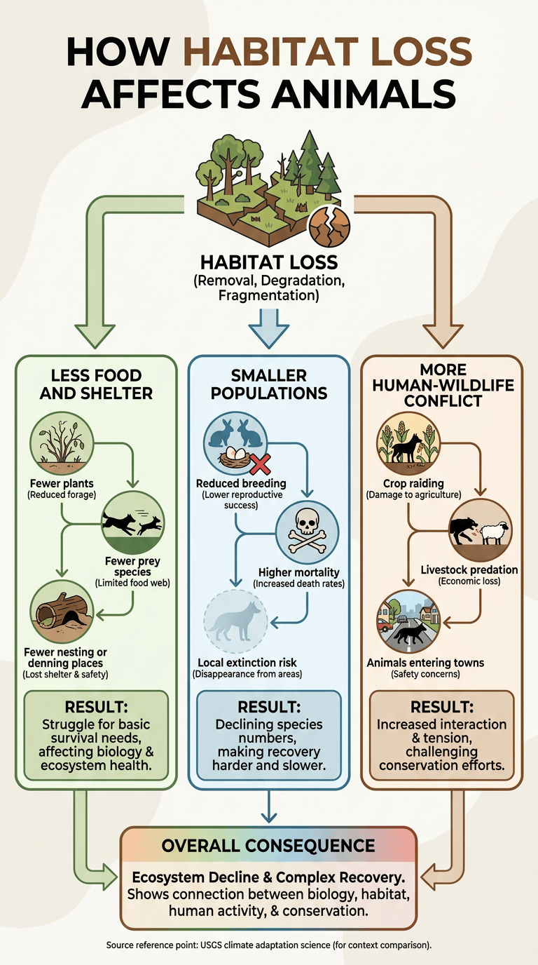 Habitat Loss and Animals infographic