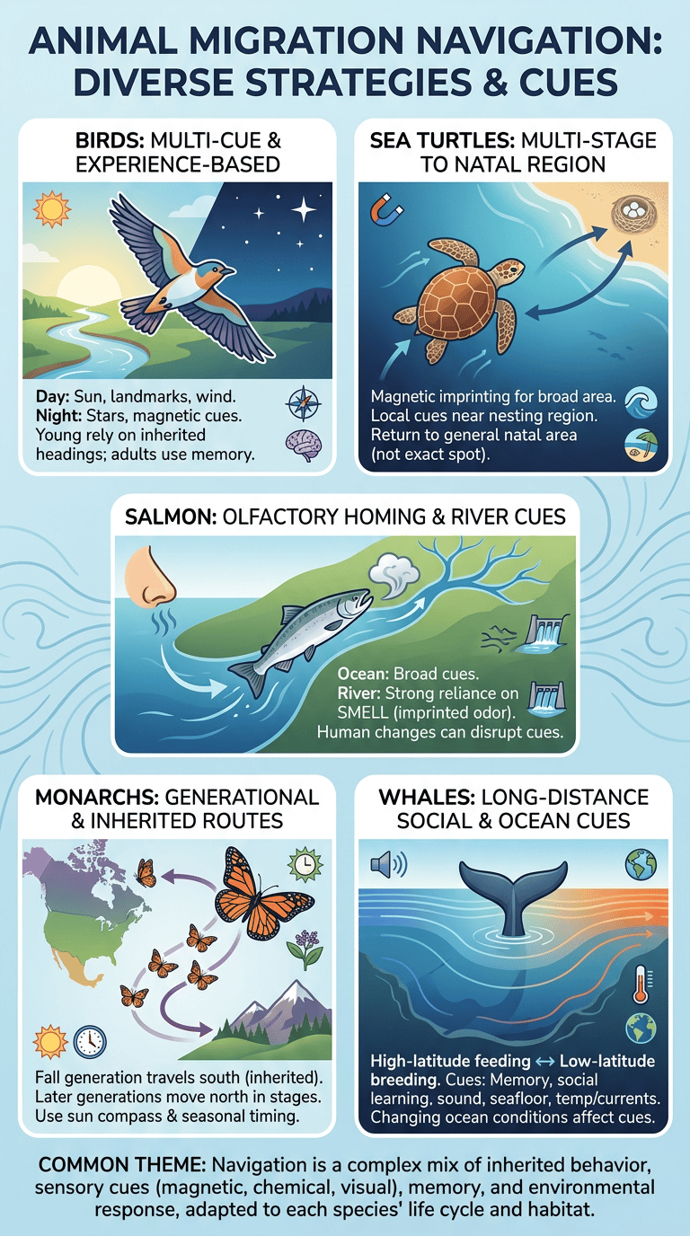 How Animals Find Their Way During Migration infographic section 2
