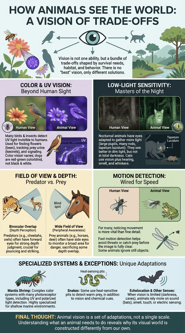 How Animals See the World infographic full article