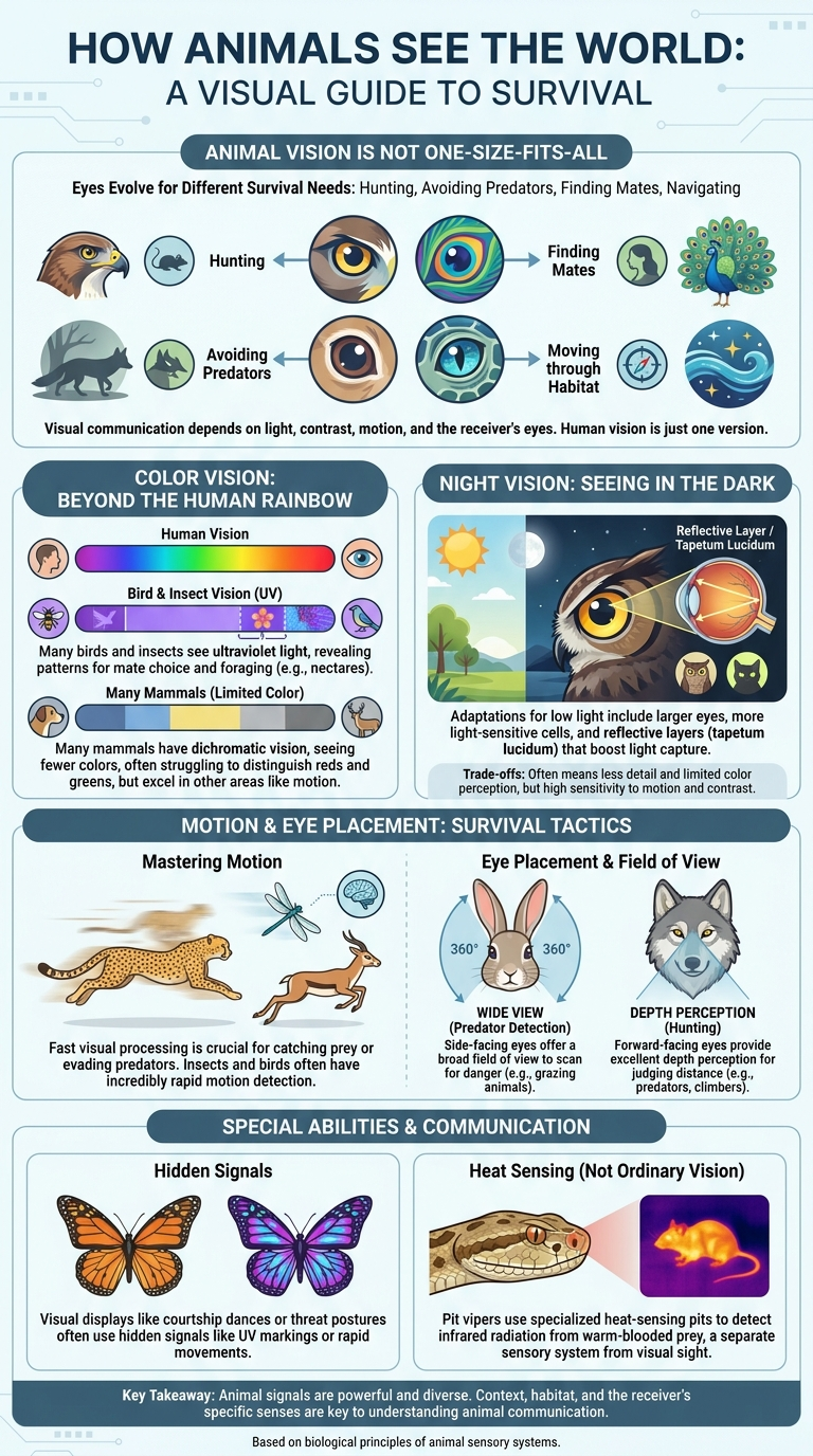 How Animals See the World infographic