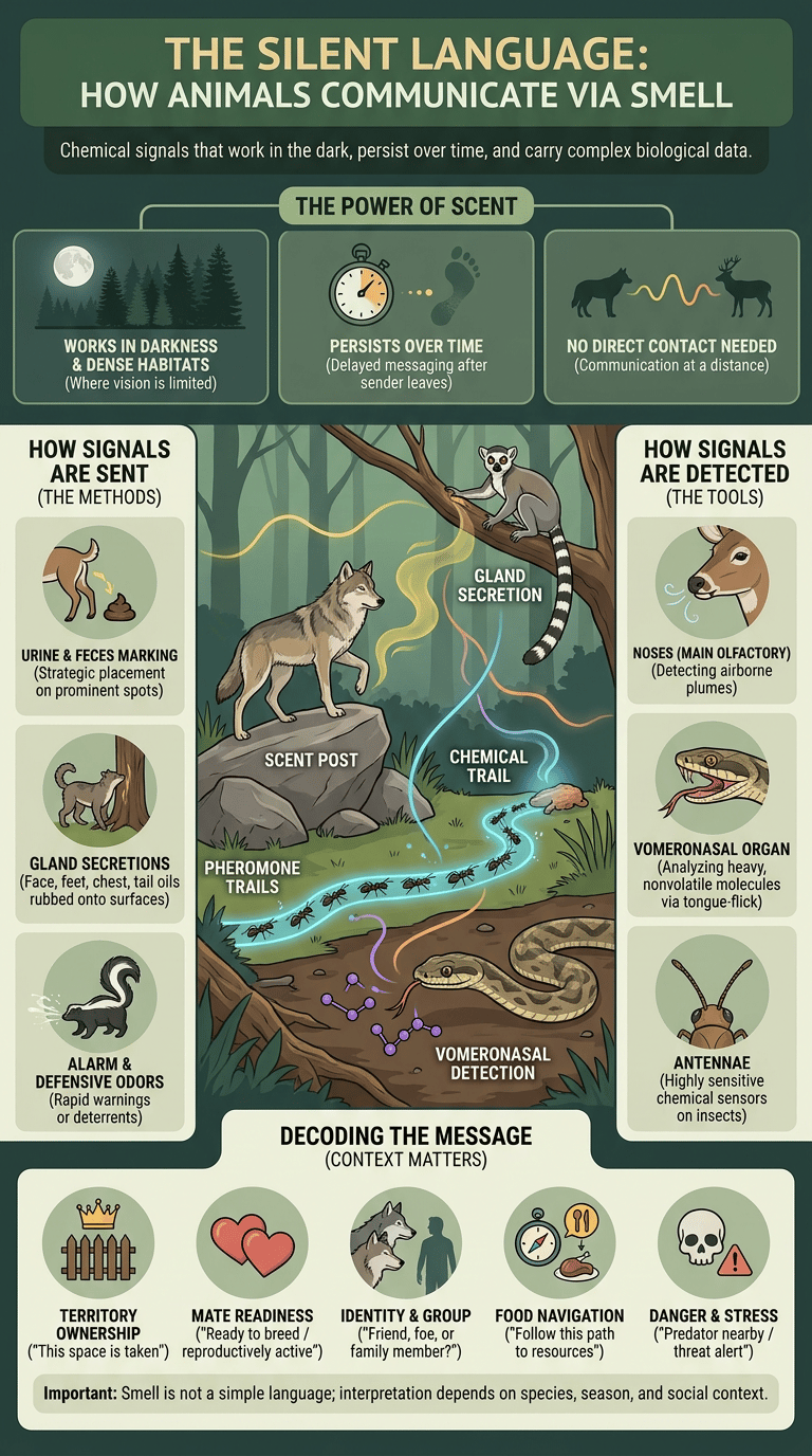 How Animals Use Smell to Communicate infographic full article