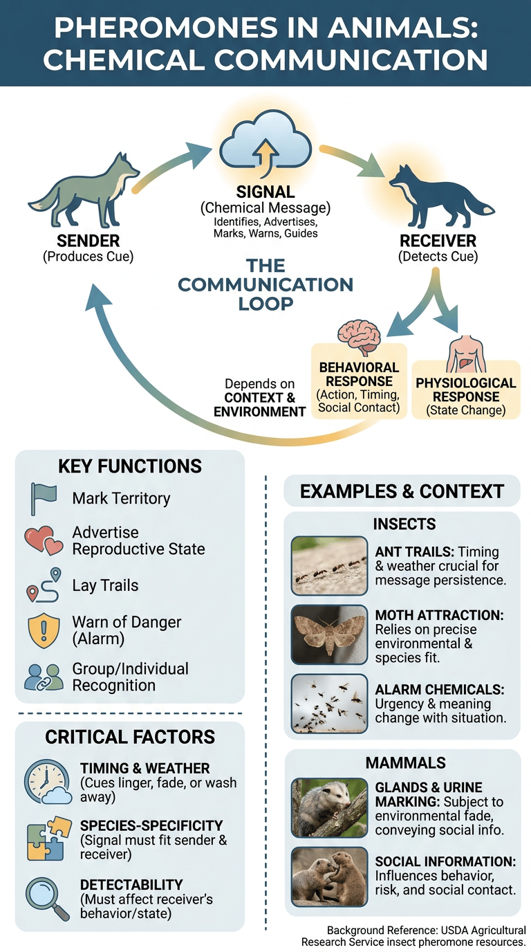How Animals Use Smell to Communicate infographic