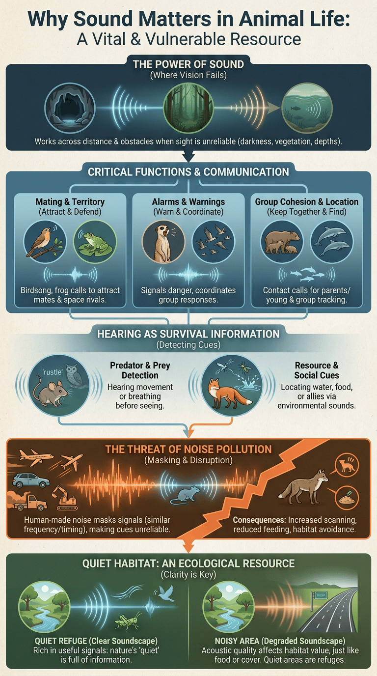 How Noise Pollution Affects Wildlife infographic section 1