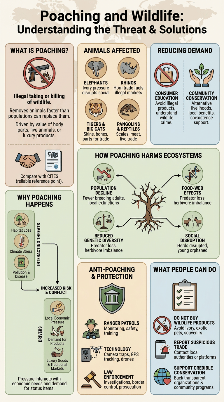 Poaching and Wildlife infographic