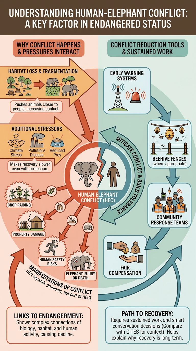Why Are Elephants Endangered? infographic