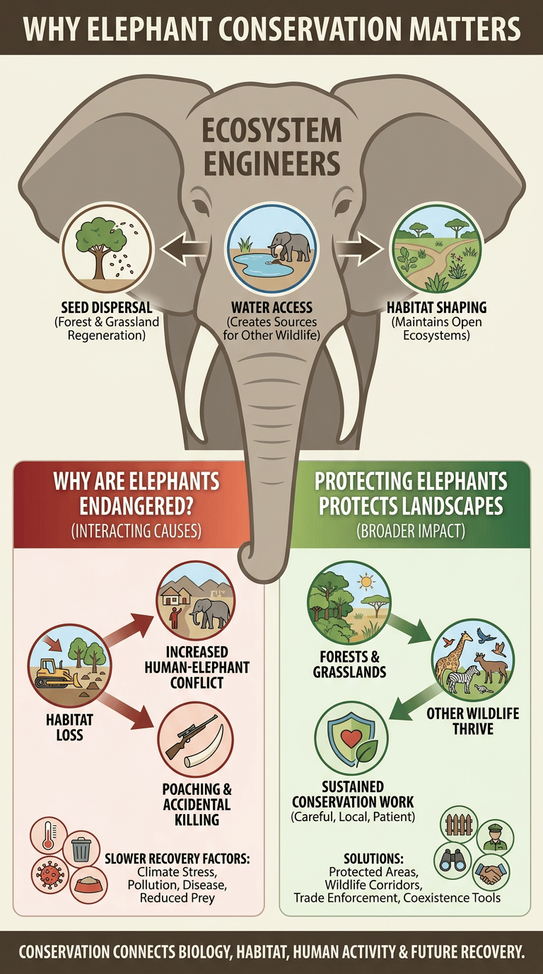 Why Are Elephants Endangered? infographic