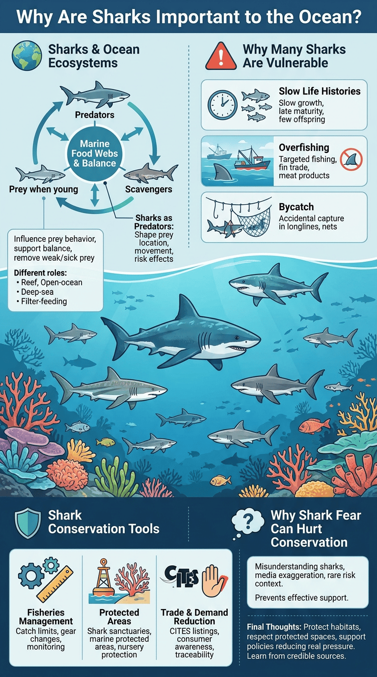 Why Are Sharks Important to the Ocean? infographic