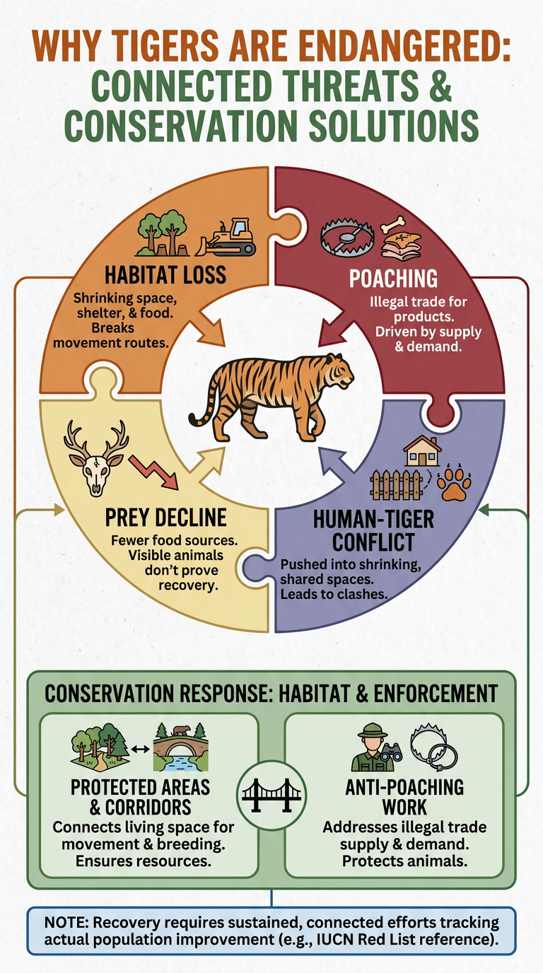 Why Are Tigers Endangered? infographic