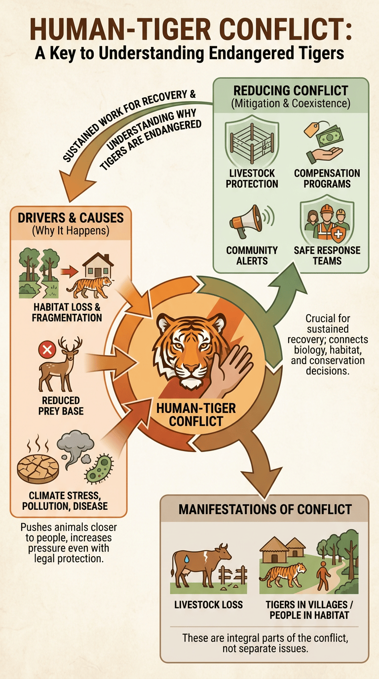 Why Are Tigers Endangered? infographic