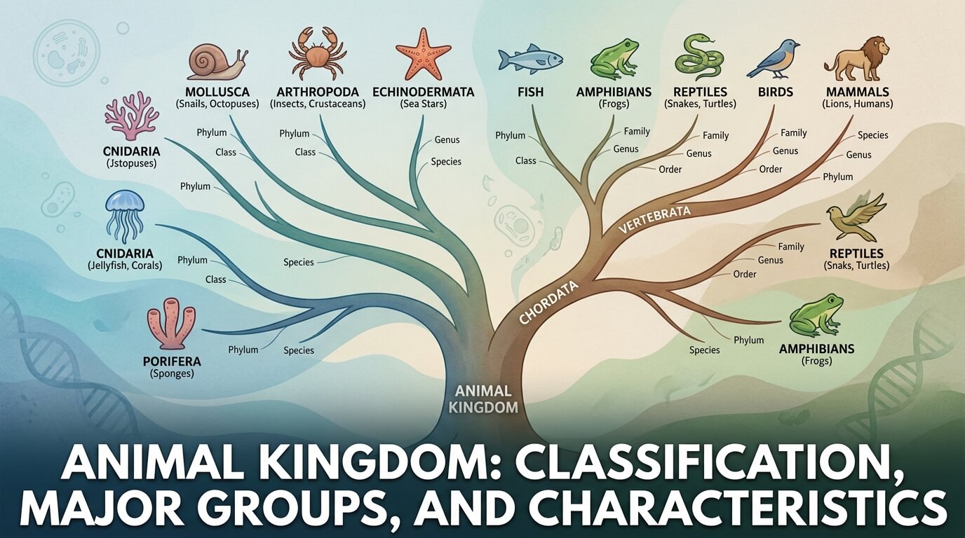 Animal Kingdom: Classification, Major Groups, and Characteristics