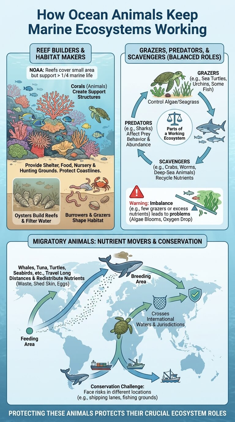 How Ocean Animals Help Keep Marine Ecosystems Working