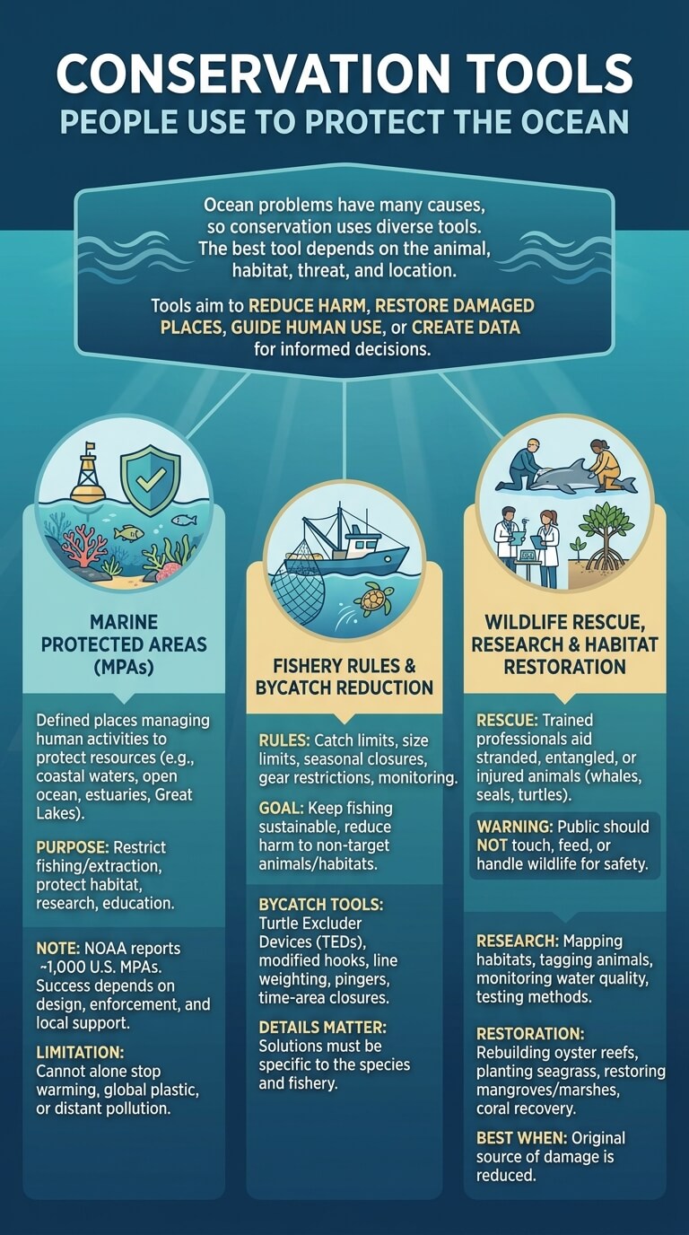Conservation Tools People Use to Protect the Ocean