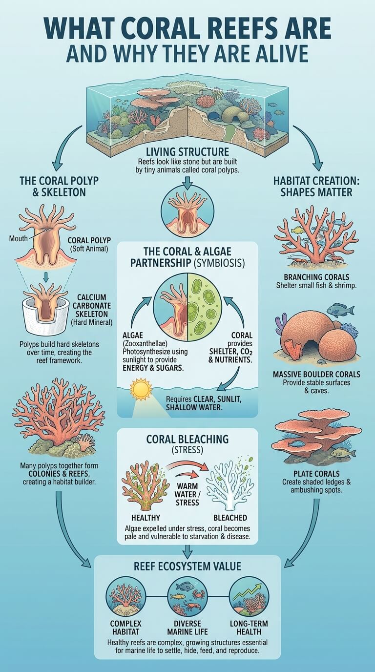 What Coral Reefs Are and Why They Are Alive