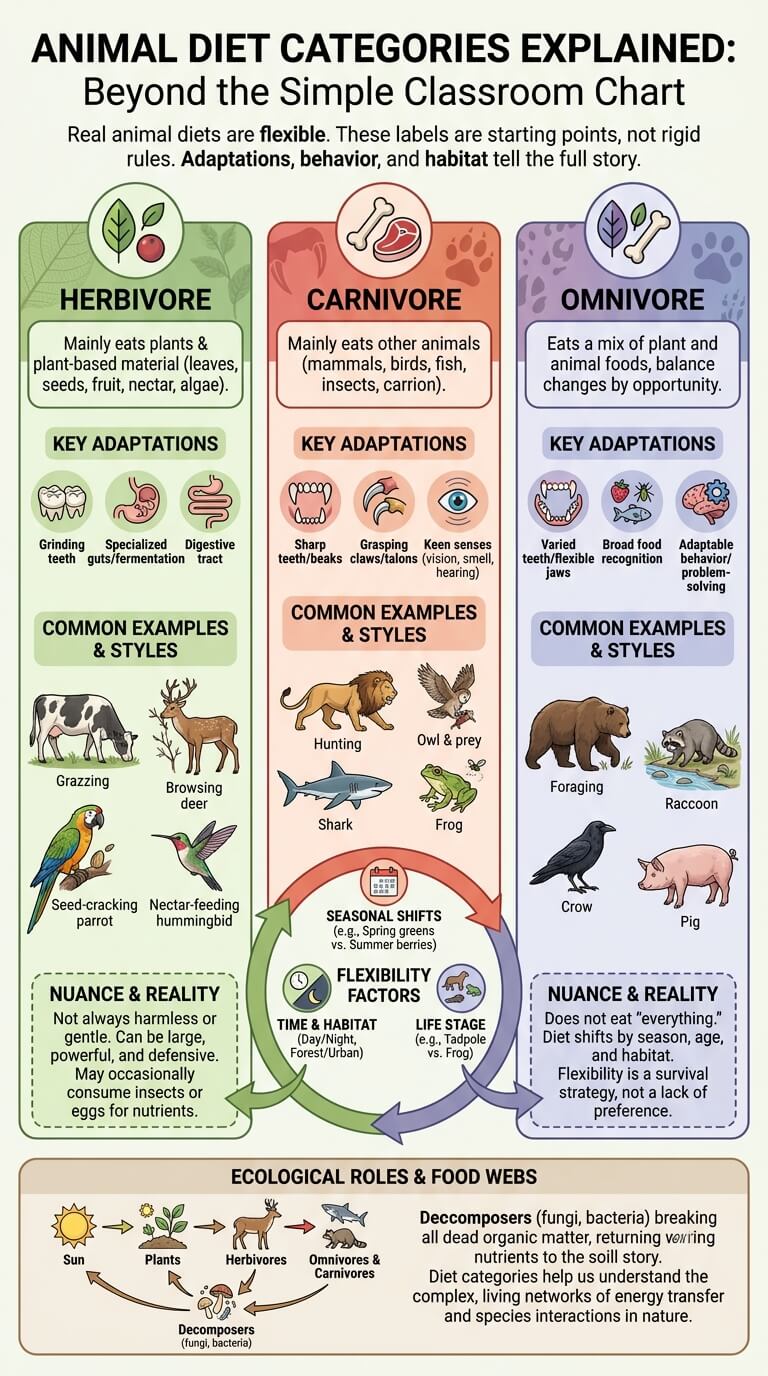 Herbivores, Carnivores, and Omnivores Explained