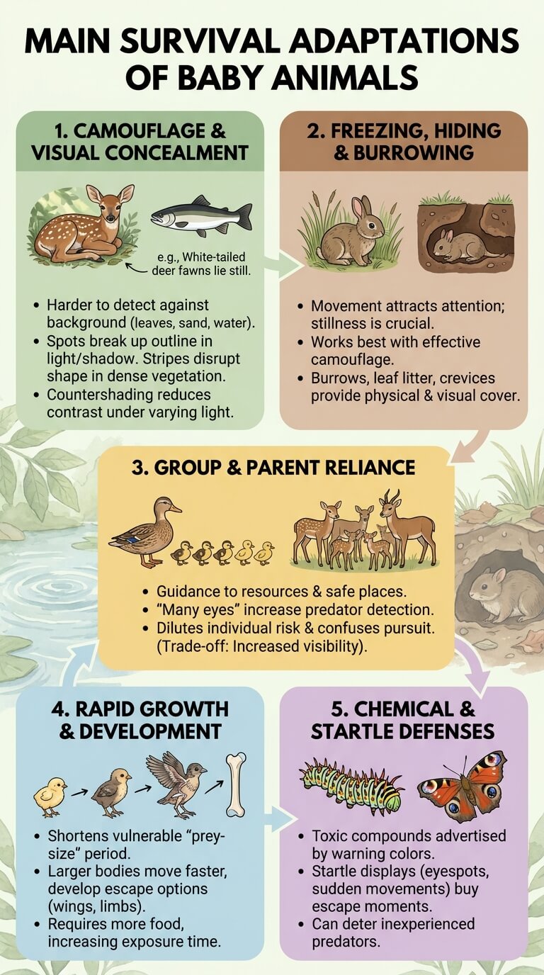 The Main Survival Adaptations of Baby Animals