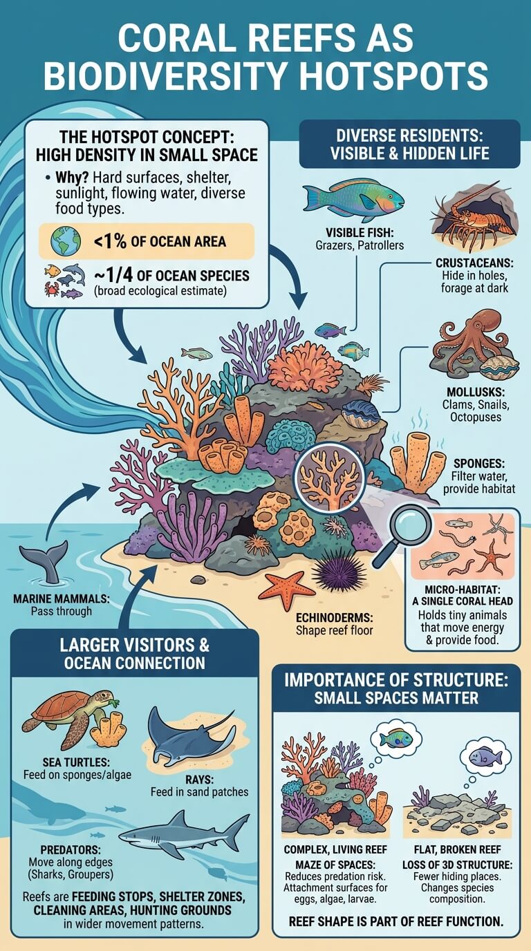 Coral Reefs as Biodiversity Hotspots