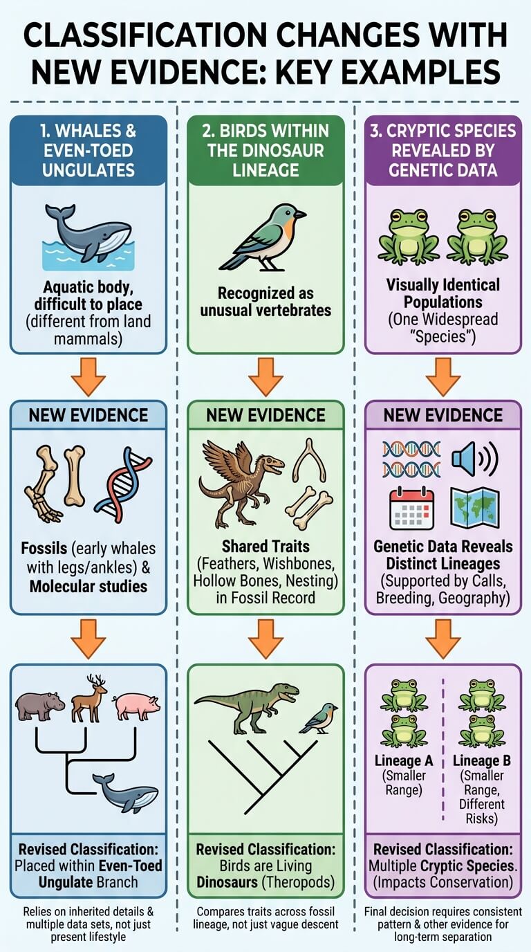 Examples of Classification Changing With New Evidence