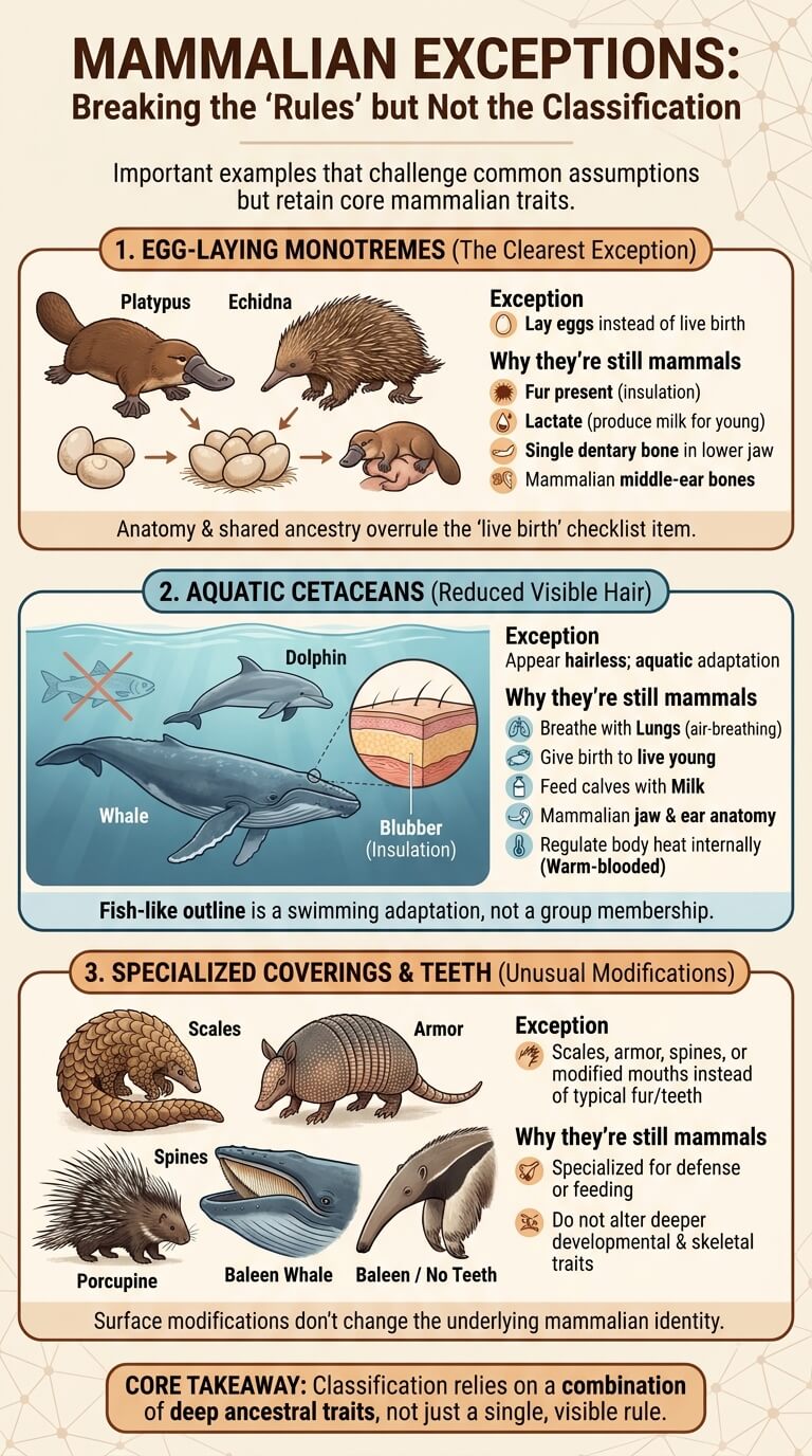 Important Exceptions That Still Count as Mammals