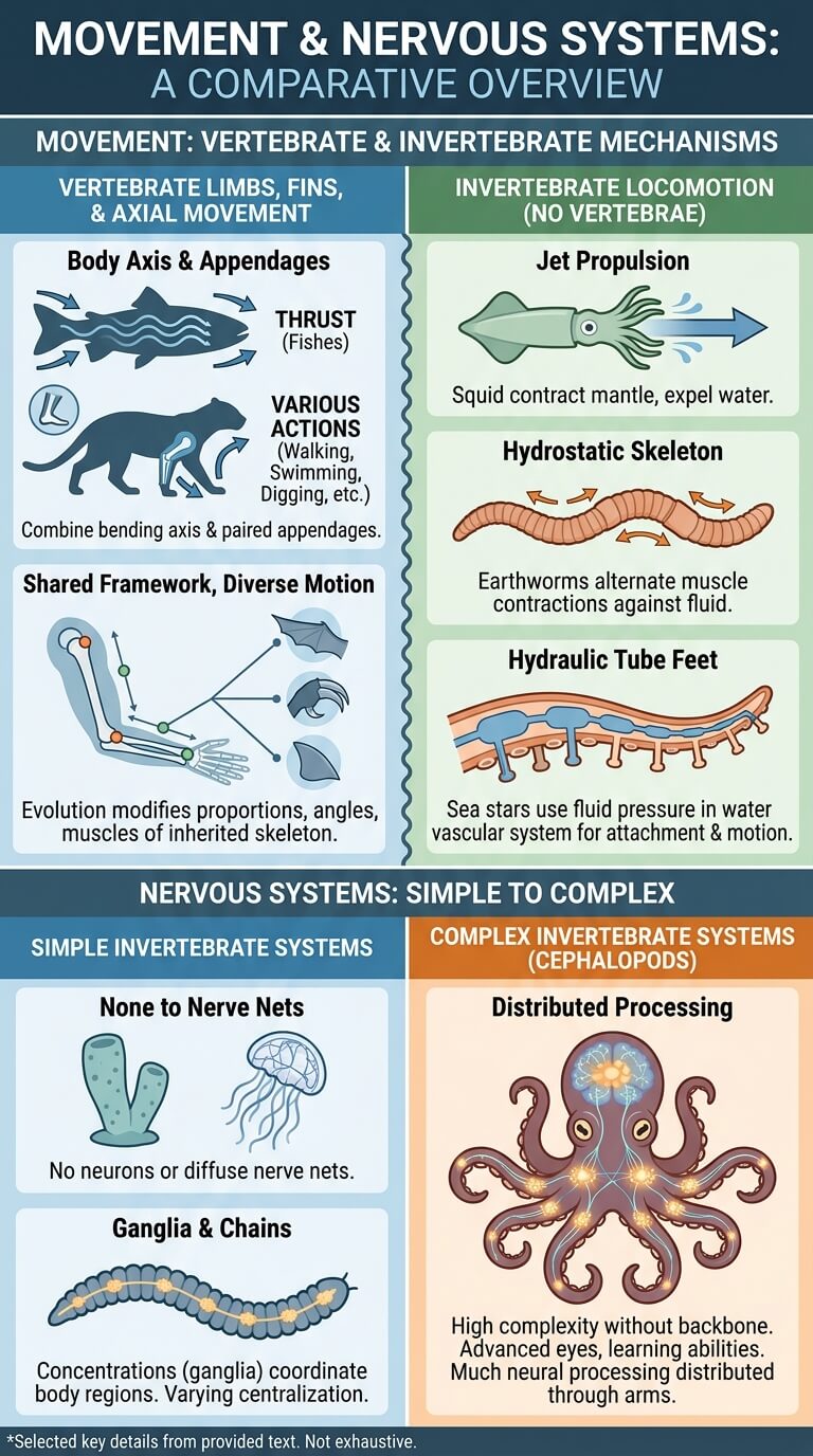 Movement and Nervous Systems Compared