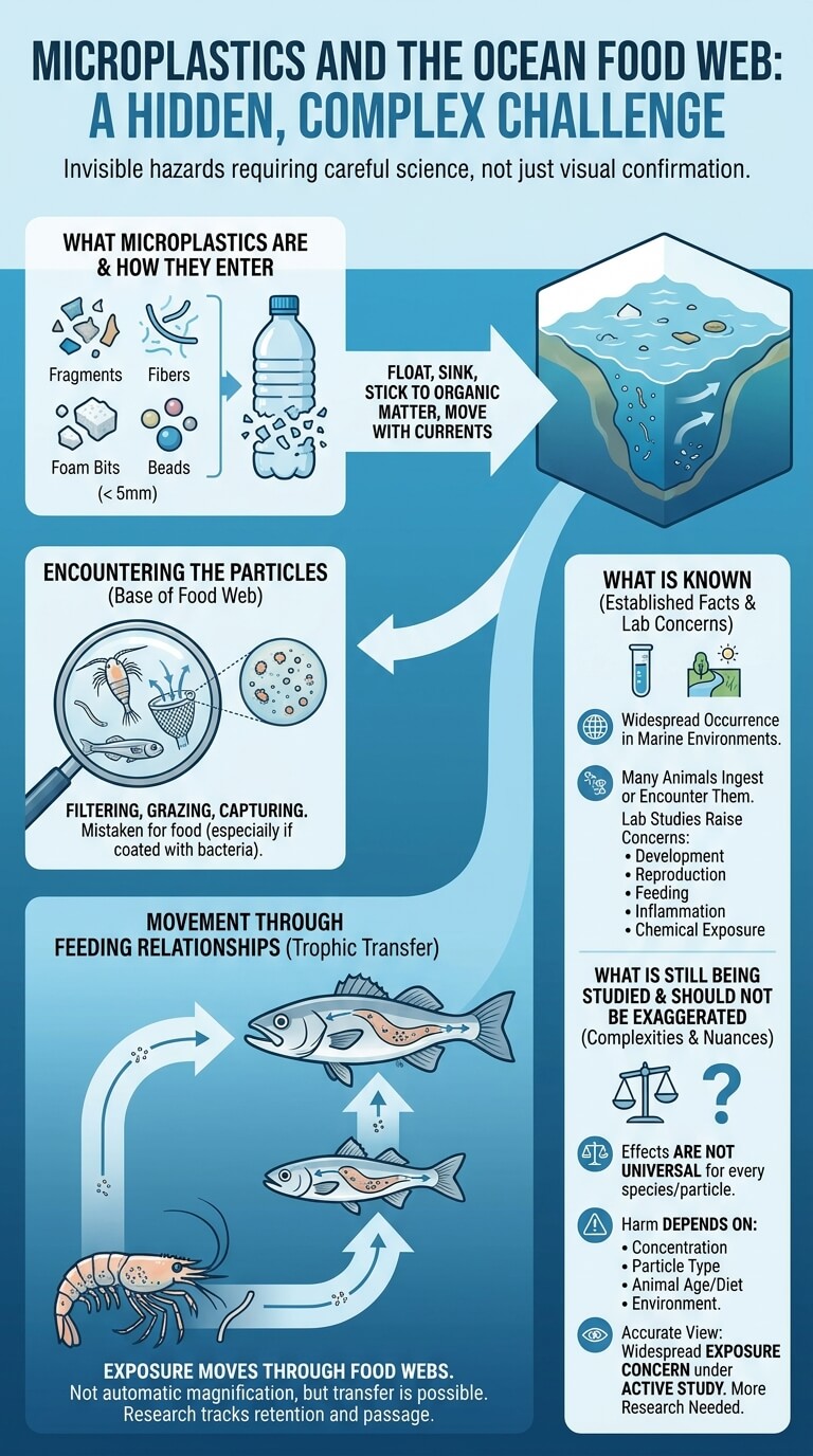 Microplastics and the Ocean Food Web