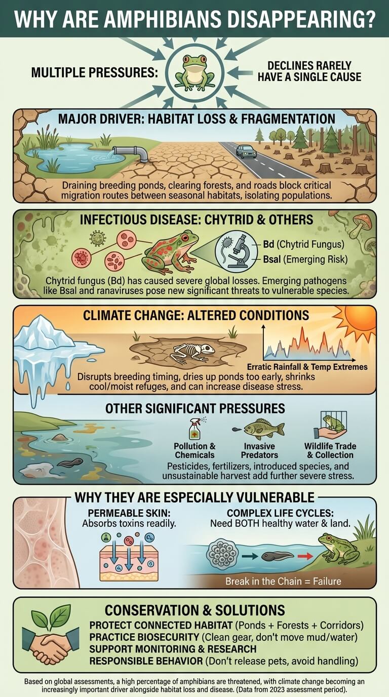 Why Are Amphibians Disappearing? Causes and Solutions