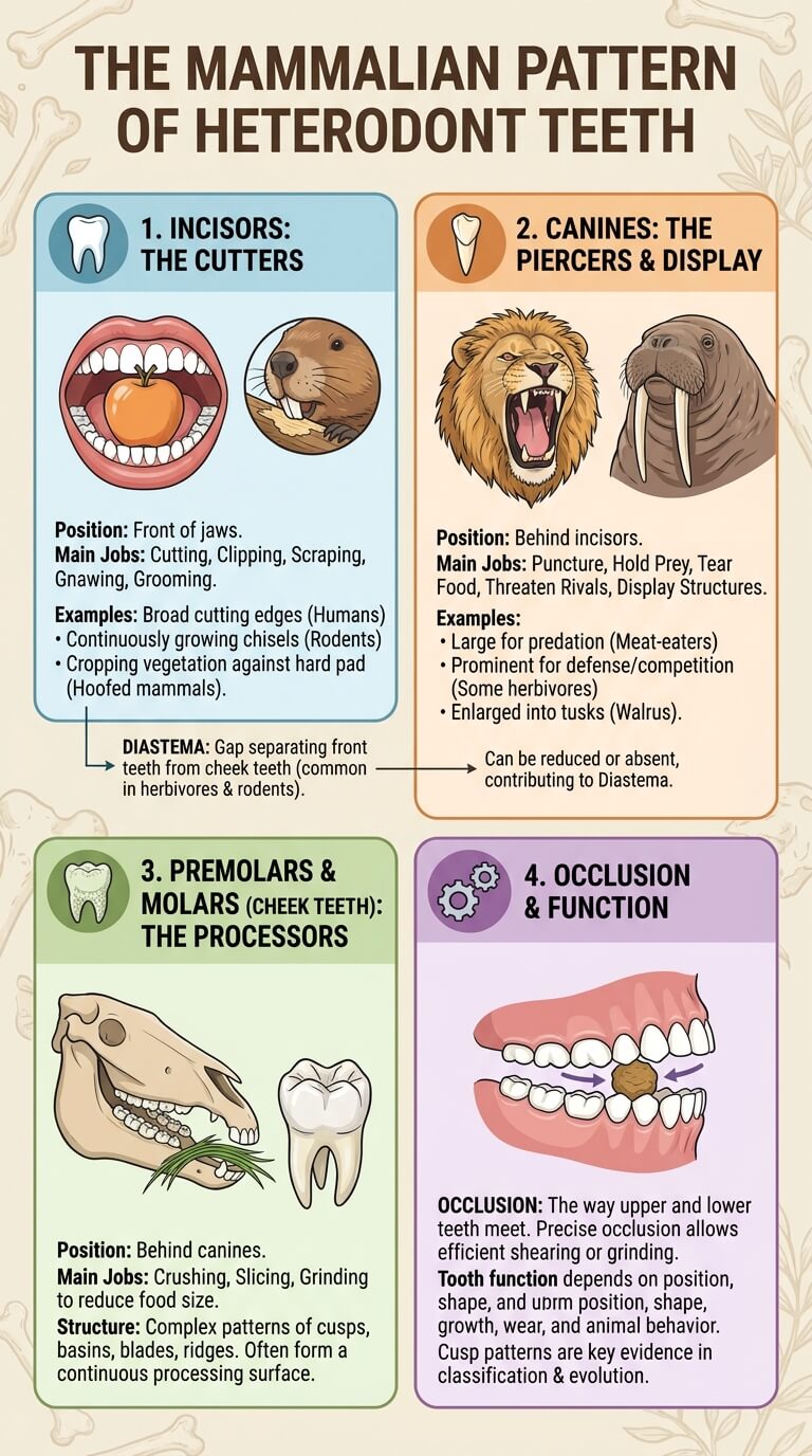 The Mammalian Pattern of Heterodont Teeth