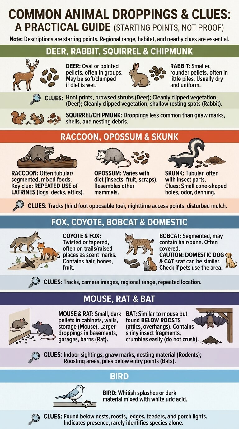 Common Animal Droppings You Might Find