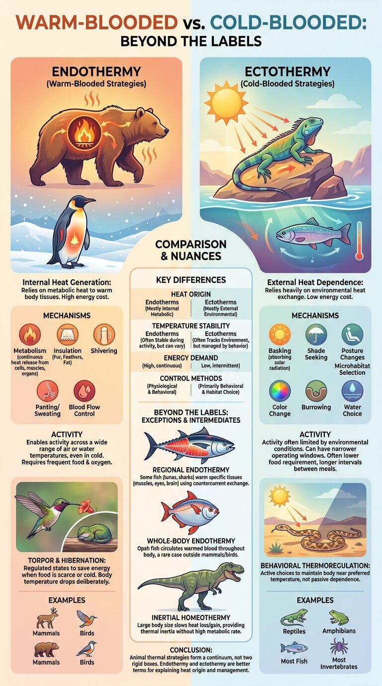Warm-Blooded vs Cold-Blooded Animals