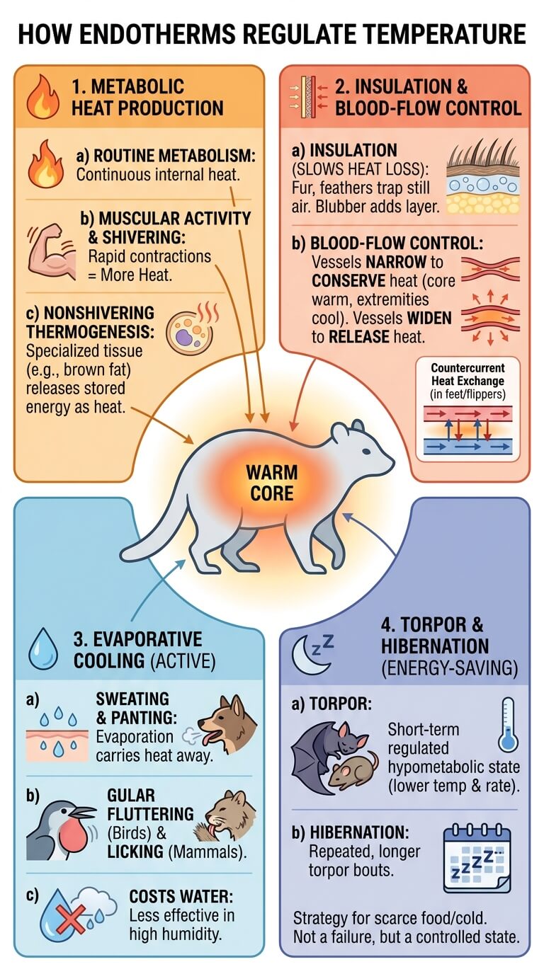 How Endotherms Regulate Temperature