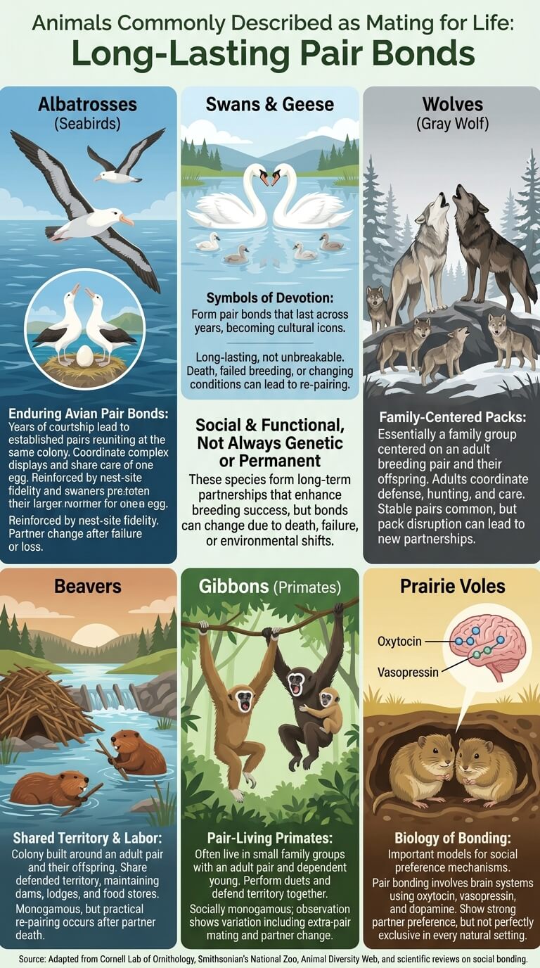 Animals Commonly Described as Mating for Life