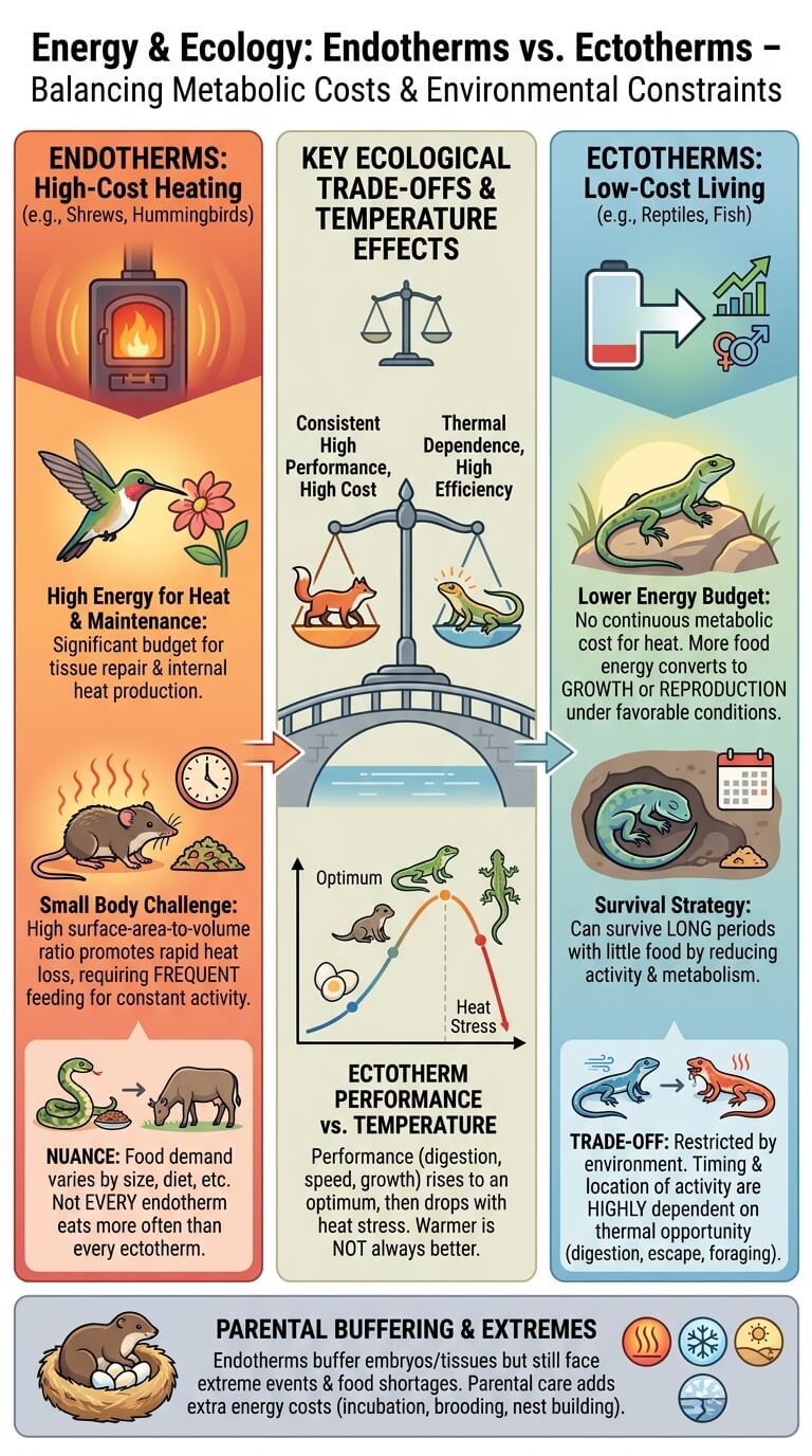 Energy Costs and Ecological Trade-Offs