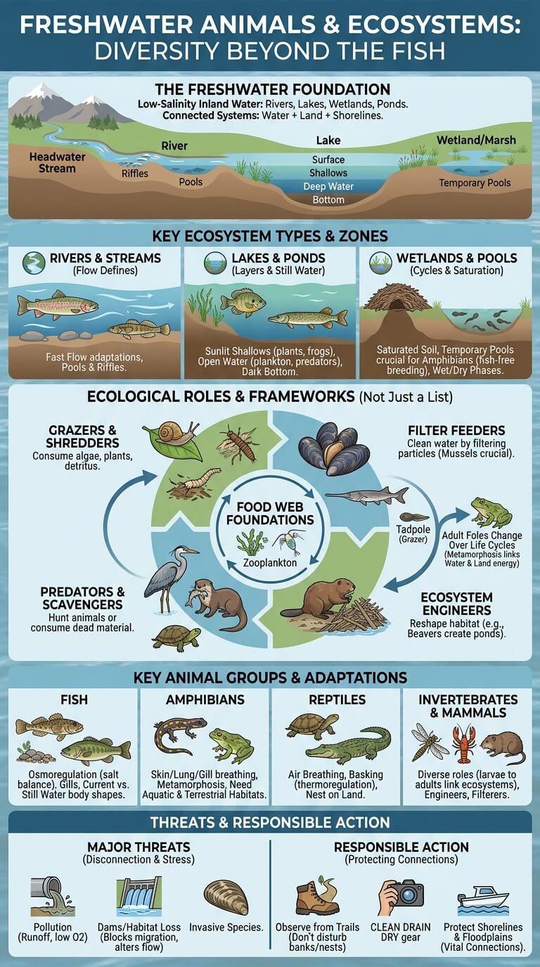 Freshwater Animals: Rivers, Lakes, Ponds, and Wetlands