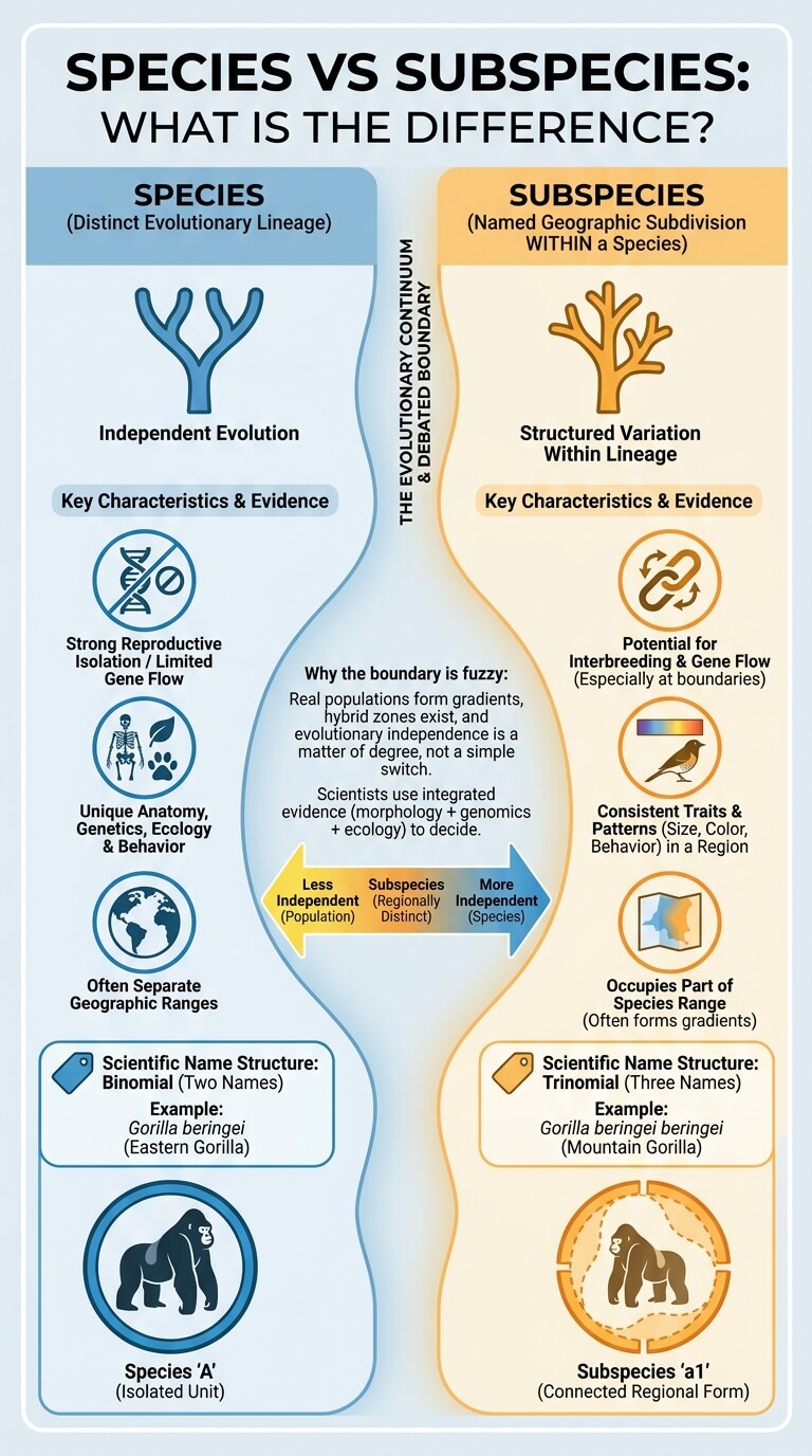 Species vs Subspecies: Key Differences Explained