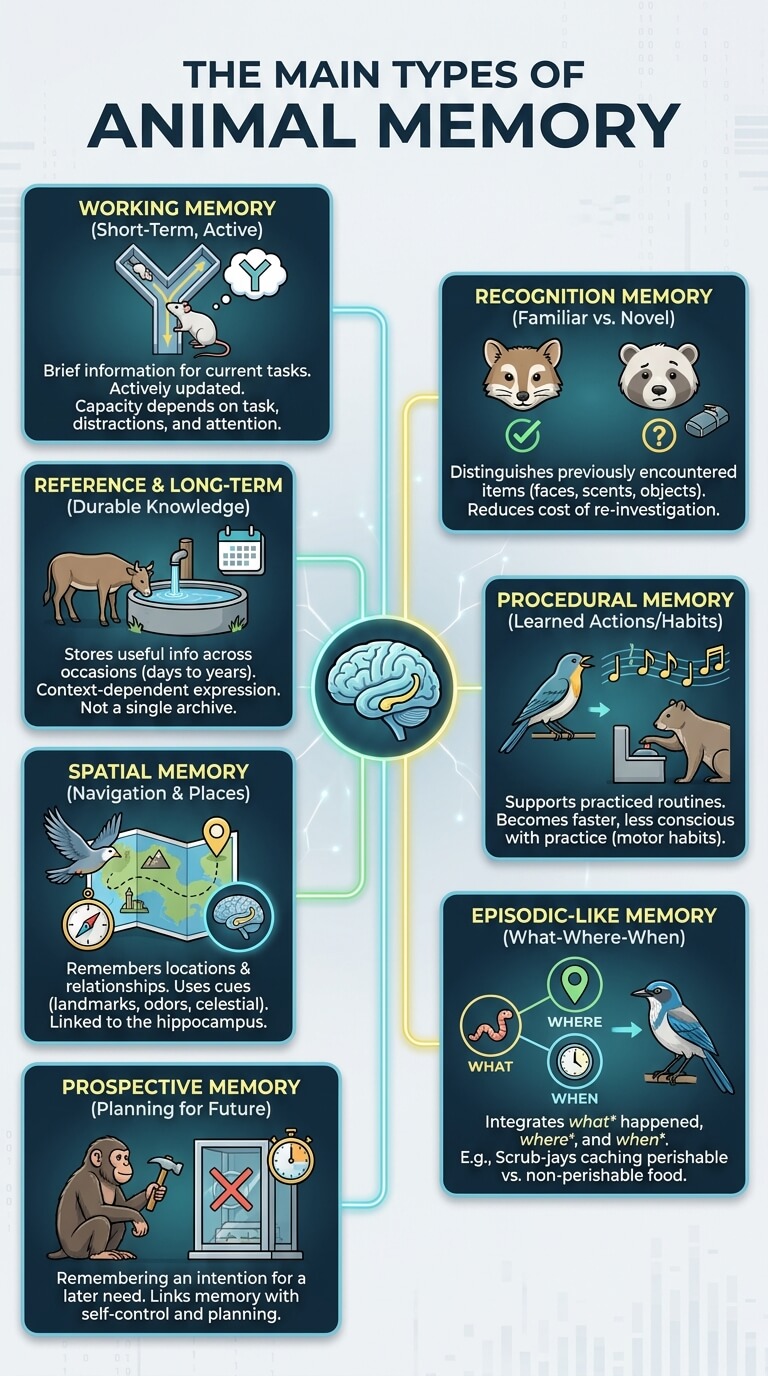 The Main Types of Animal Memory