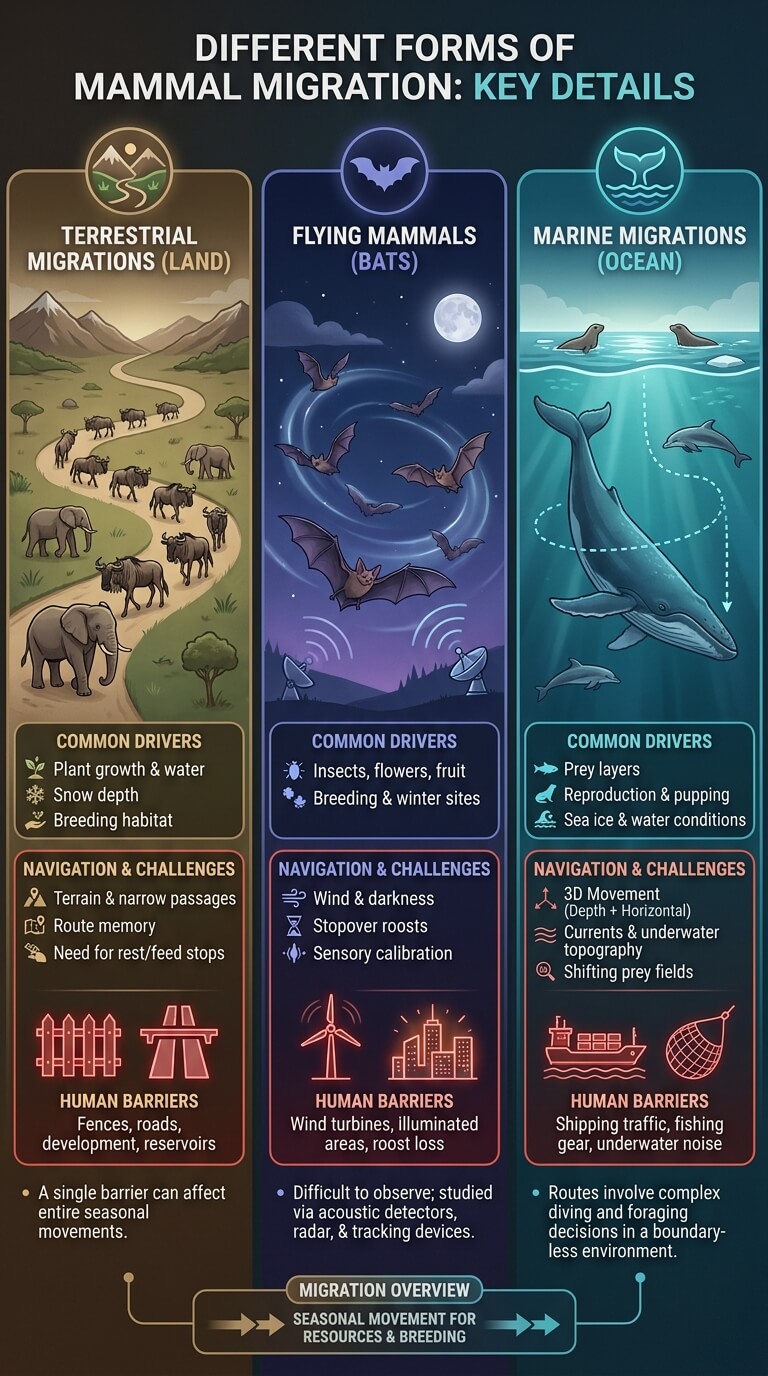 Different Forms of Mammal Migration