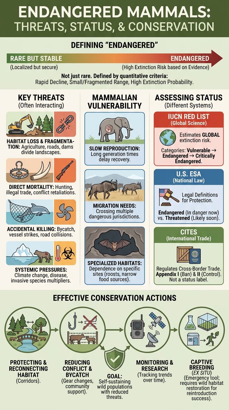 Endangered Mammals: Threats and Conservation