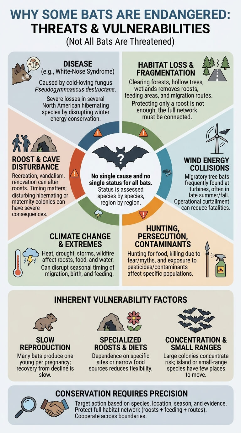Why Are Bats Endangered? Threats and Conservation
