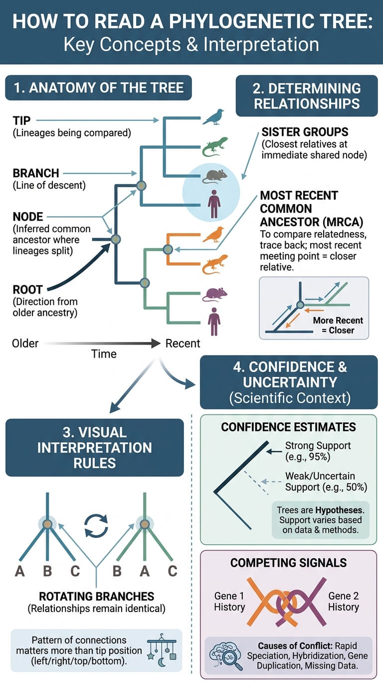 How to Read a Phylogenetic Tree