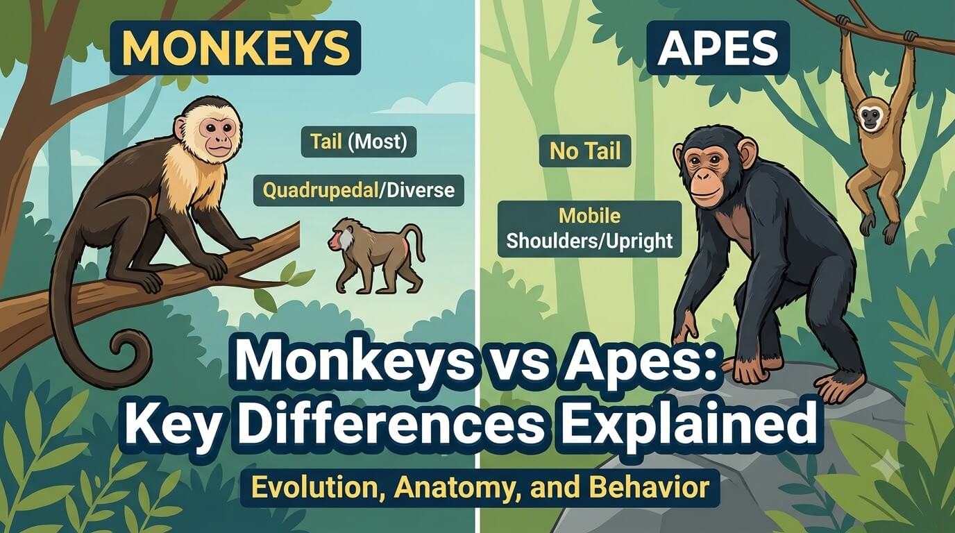 Monkeys vs Apes: Key Differences Explained