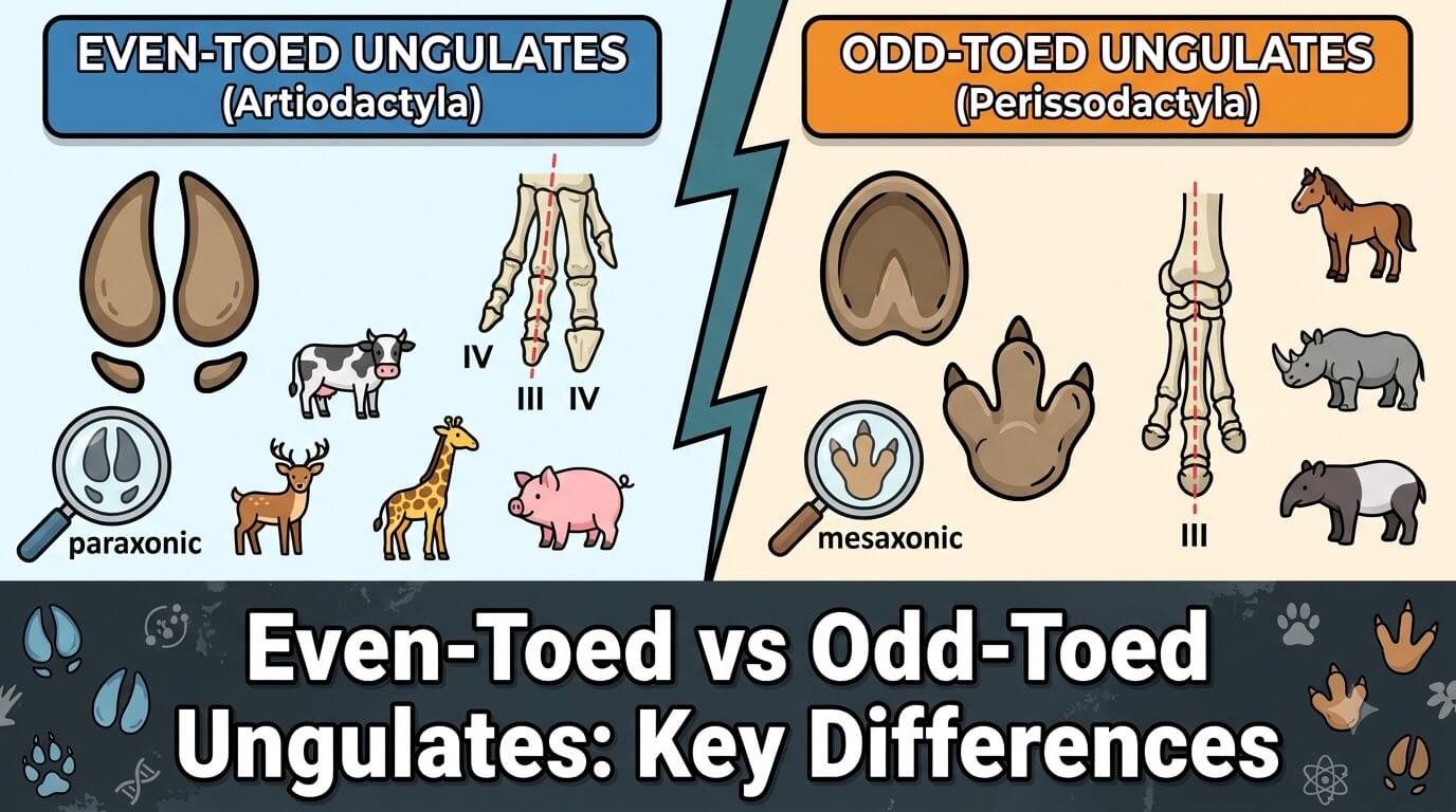Even-Toed vs Odd-Toed Ungulates: Key Differences