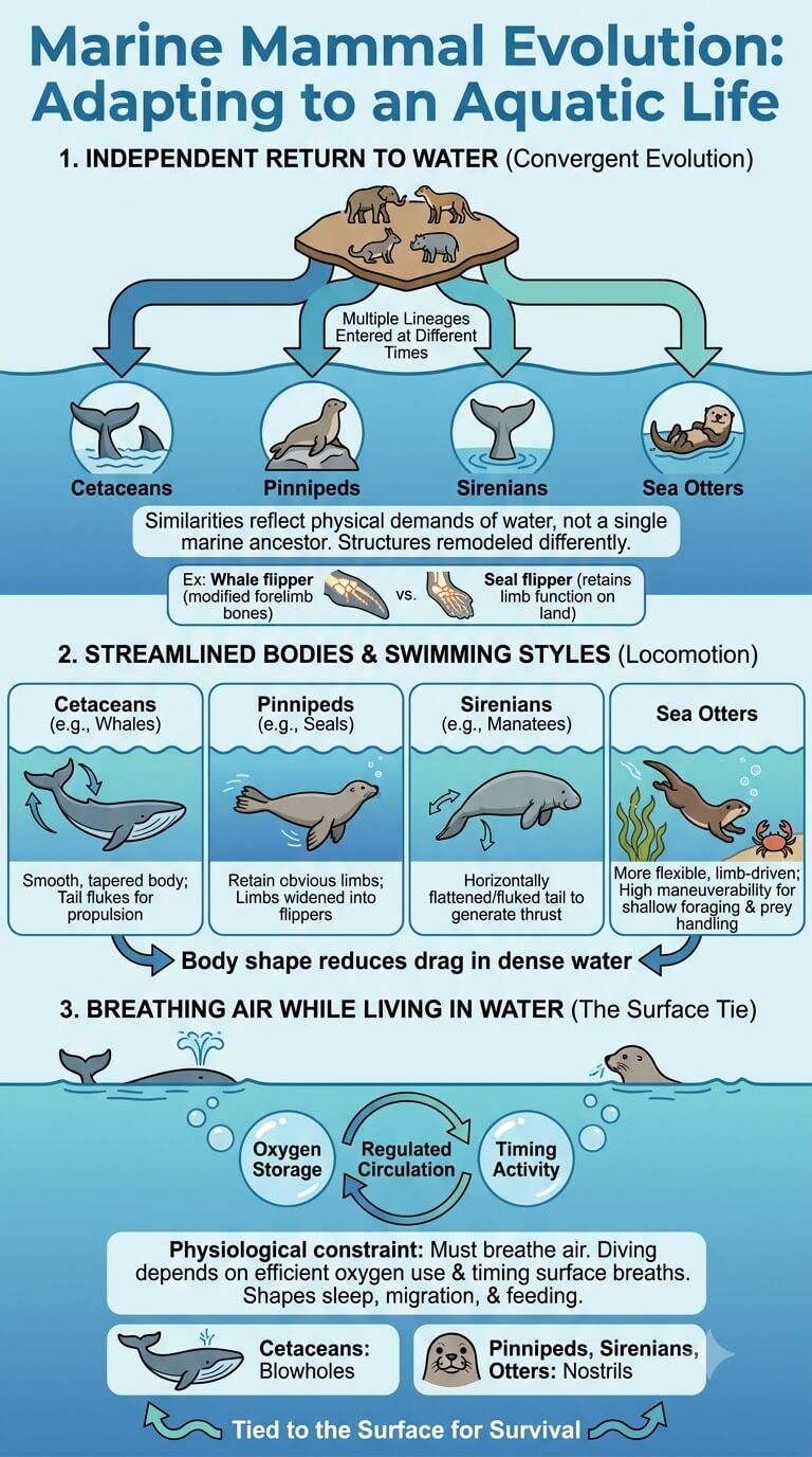 How Marine Mammals Evolved for Aquatic Life