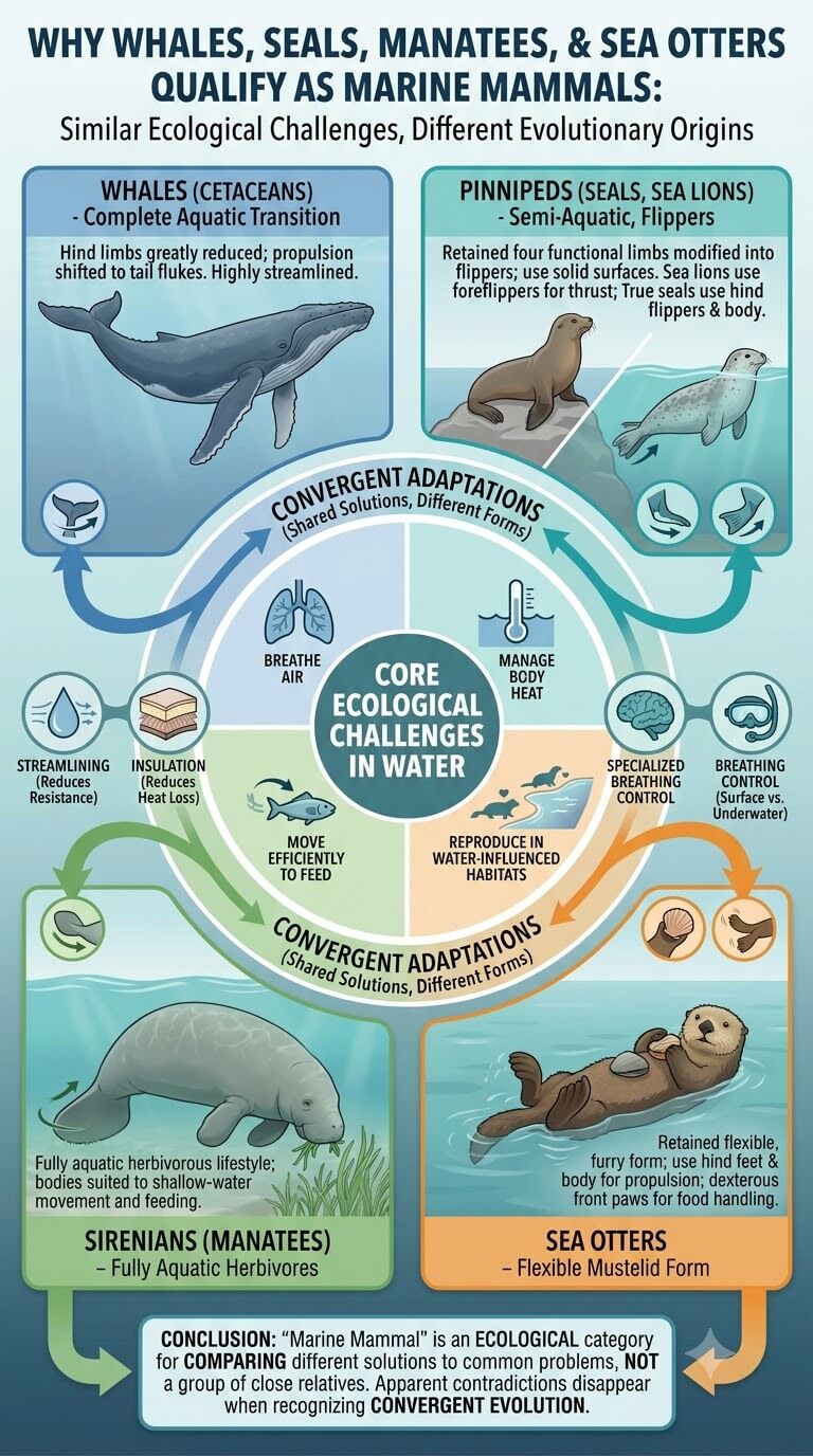 Why Whales, Seals, Manatees, and Sea Otters All Qualify