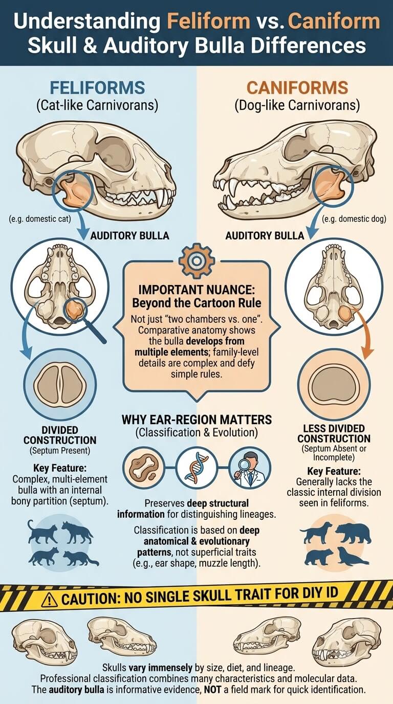 Skull and Auditory-Bulla Differences in Plain English