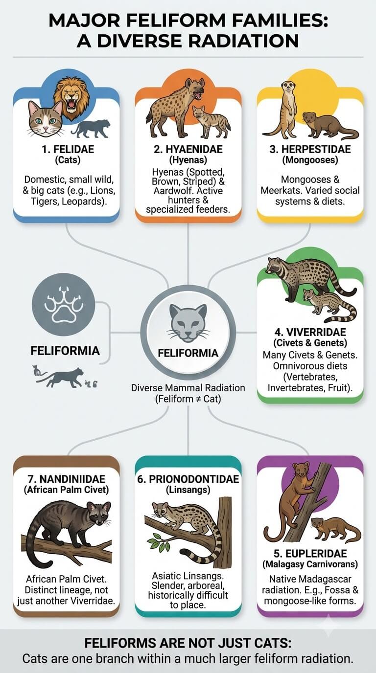 Major Feliform Families