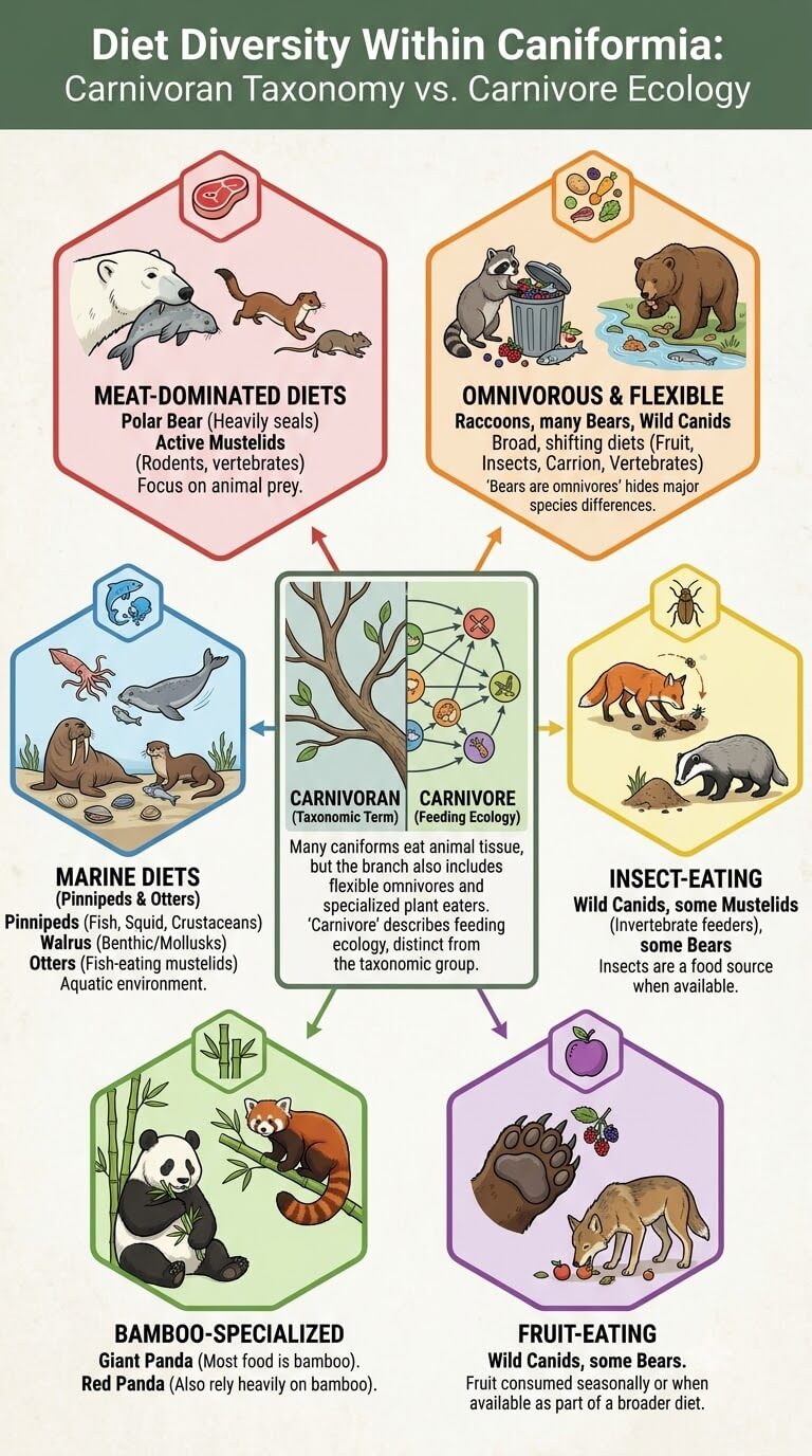 Diet Diversity Within Caniformia