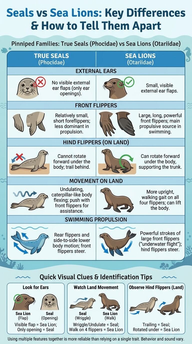 Seals vs Sea Lions