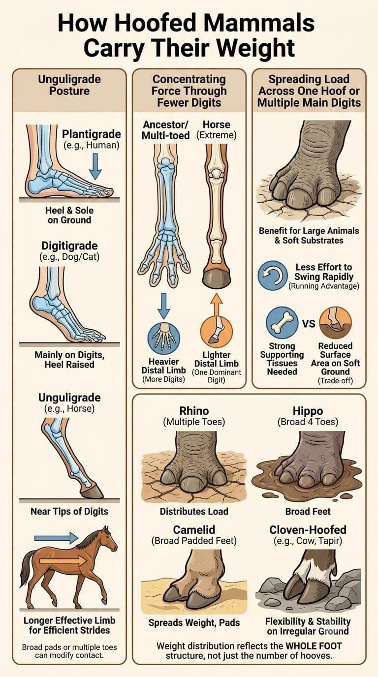 How Hoofed Mammals Carry Their Weight