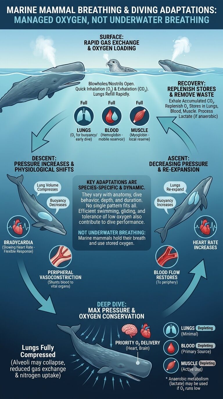 How Marine Mammals Breathe and Dive
